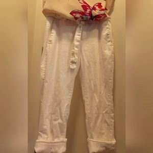 Bannana Republic White Capris
